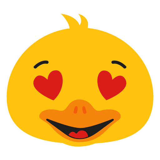 Duck enamoured muzzle head flat PNG Design