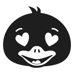 Duck enamoured muzzle head stroke PNG Design