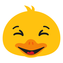 Duck happy muzzle head flat PNG Design