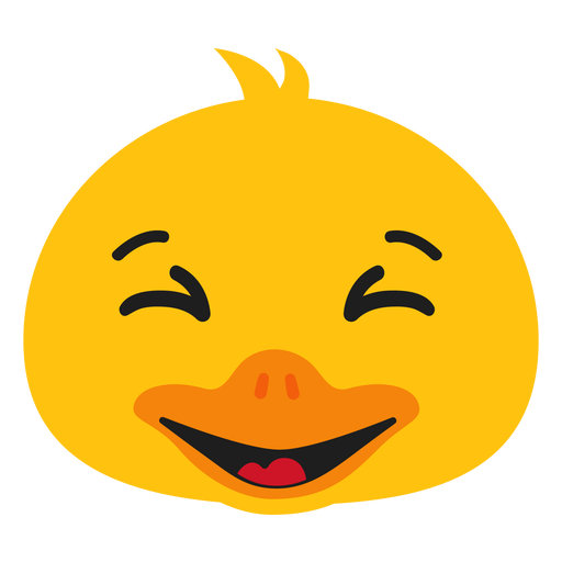 Duck happy muzzle head flat PNG Design