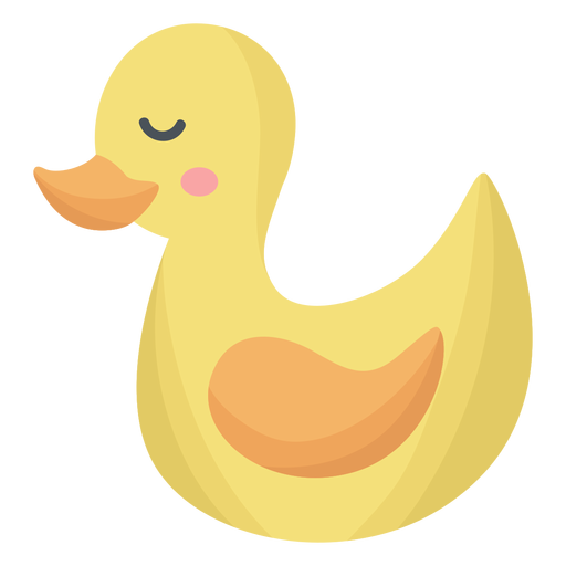 Duck rubber duck flat PNG Design