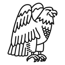 Trazo de tatuaje de ala de garra de águila Diseño PNG