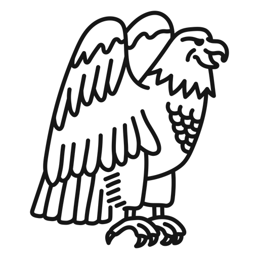 Traço de tatuagem de asa de águia Desenho PNG