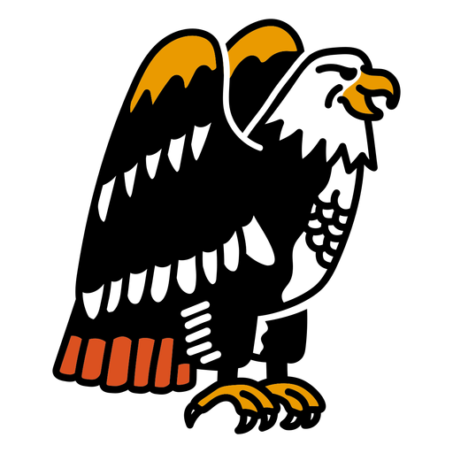 Trazo de tatuaje de color de garra de ala de águila Diseño PNG