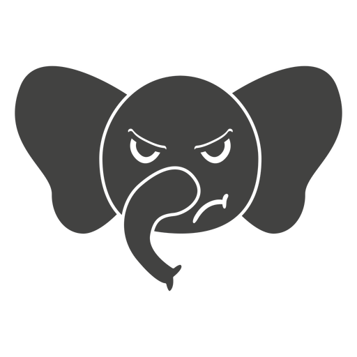 Elefante zangado com o focinho na cabe?a Desenho PNG