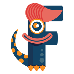 F f Brief Monster flach PNG-Design