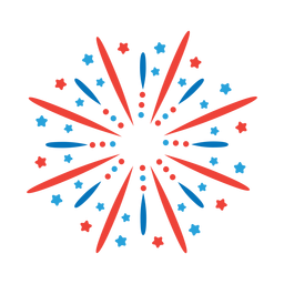 Firework star salute beam ray badge sticker PNG Design