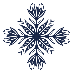 Ilustración de diseño de ornamento de patrón de flor Diseño PNG