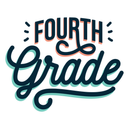 Etiqueta engomada de la insignia de cuarto grado Diseño PNG