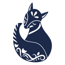 Fuchsblumenmuster-Verzierungsillustration PNG-Design