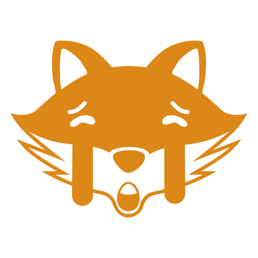 Fox triste cabe?a focinho achatado Desenho PNG