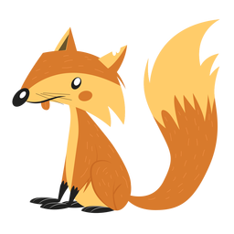 Dibujo de cola de zorro Diseño PNG
