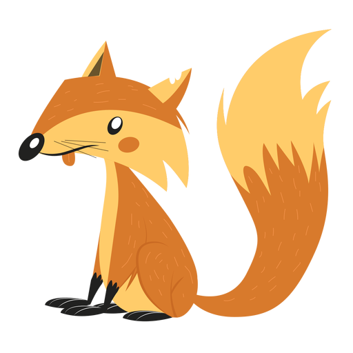 Fox tail sketch PNG Design