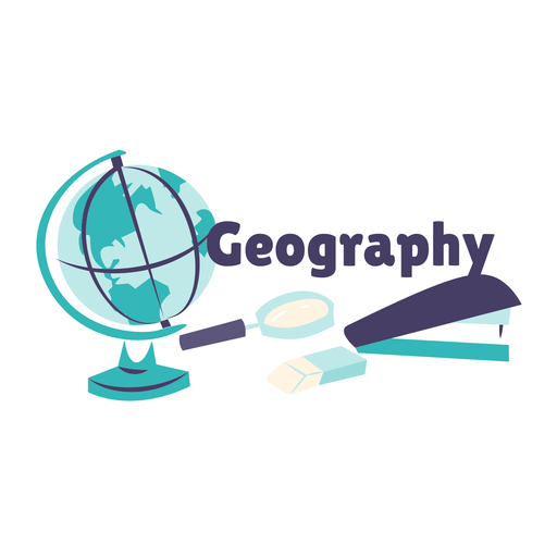 Geography globe badge sticker