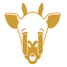 Giraffe trauriger Kopf Mündungsschlag PNG-Design