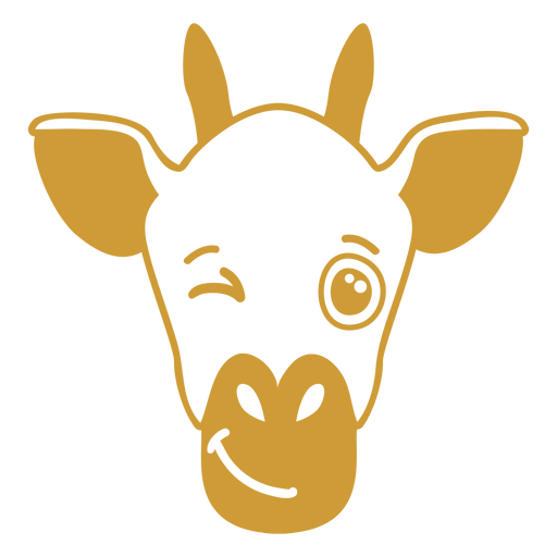 Traço de focinho de girafa Desenho PNG