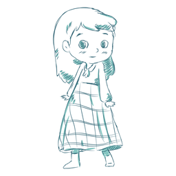 Falda niña scottish line Diseño PNG