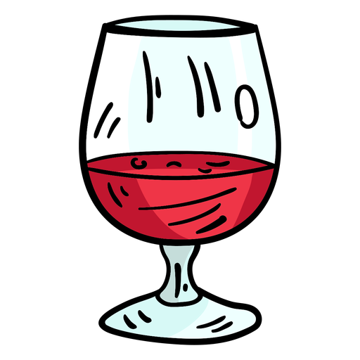 Glass wine sketch PNG Design