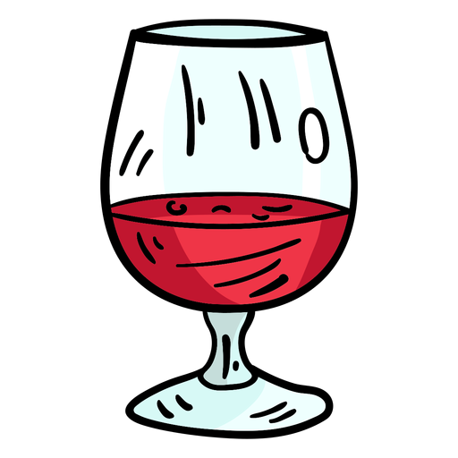 Glass wine sketch PNG-Design