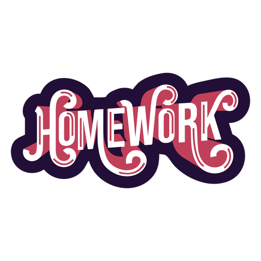 Homework badge sticker PNG Design