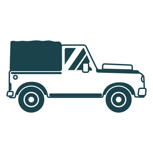 All terrain truck body vehicle wheel car detailed silhouette