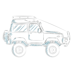 Jeep car body vehicle wheel line PNG Design Transparent PNG