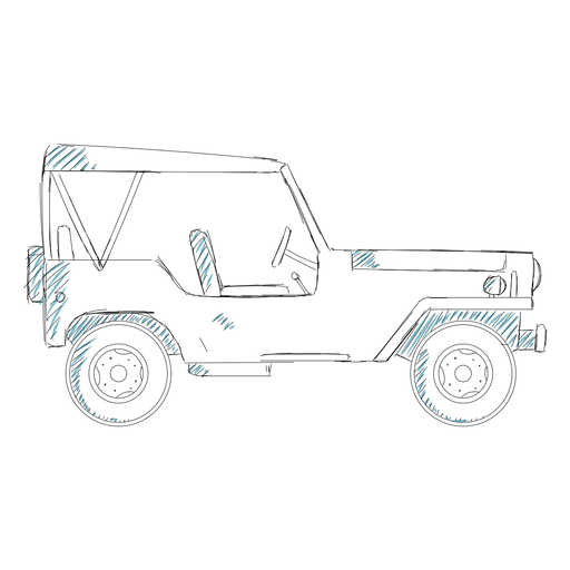 Linha de roda do corpo do veículo Jeep Desenho PNG