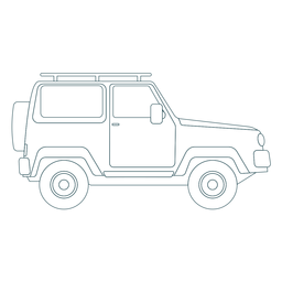 Jeep car vehicle wheel body stroke Transparent PNG