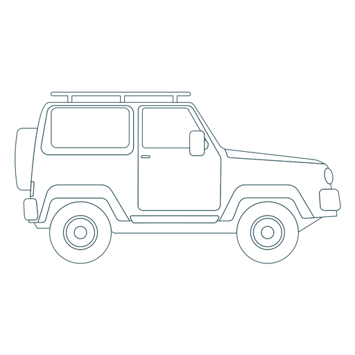 Jeep Auto Radk?rper Schlaganfall PNG-Design