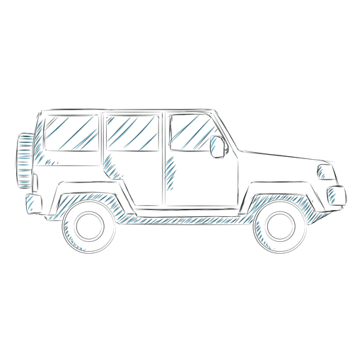 Linha de carro da roda do corpo do veículo Jeep Desenho PNG