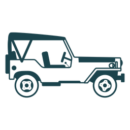 Silhueta detalhada da roda do corpo do carro do veículo do jipe Desenho PNG