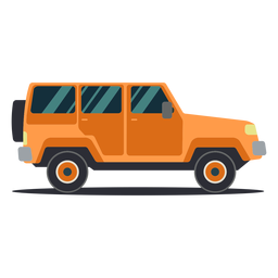 Camioneta naranja plana Transparent PNG