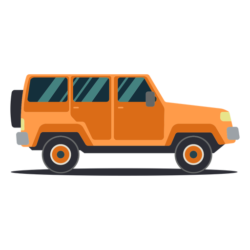 Carro de caminhão laranja plano Desenho PNG