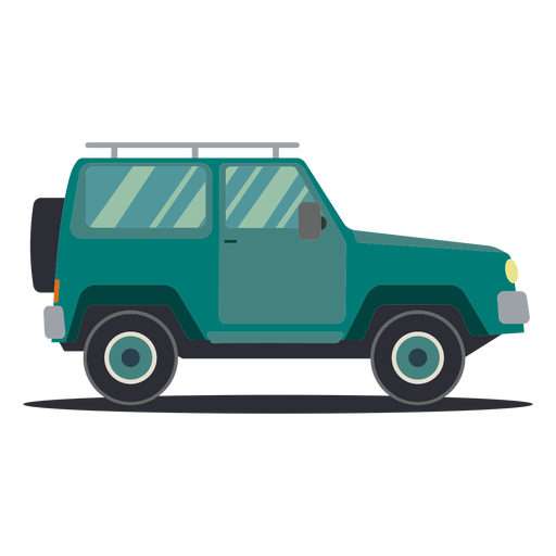Jeep Fahrzeugrad Karosserie flach PNG-Design
