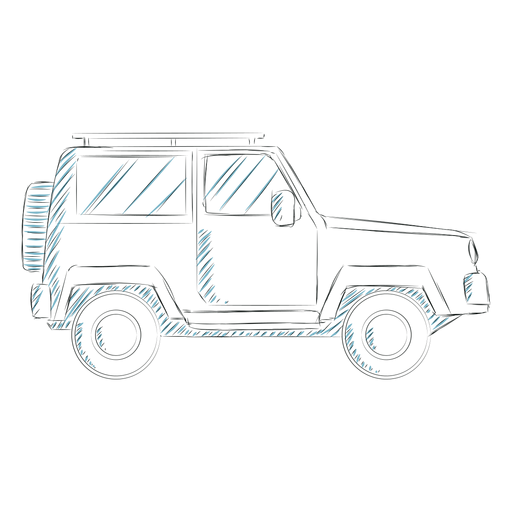 Línea de carrocería de coche de rueda de vehículo Jeep Diseño PNG