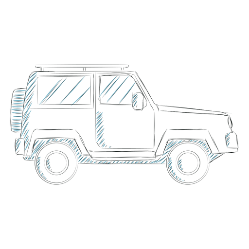 Linha do corpo do carro da roda do ve?culo Jeep Desenho PNG