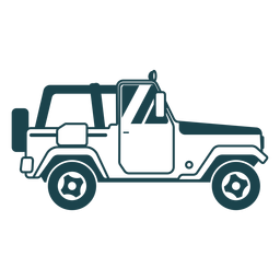 Jeep wheel vehicle body car detailed silhouette PNG Design Transparent PNG