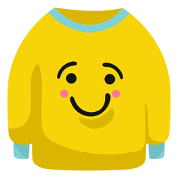 Jersey pullover smile flat Diseño PNG