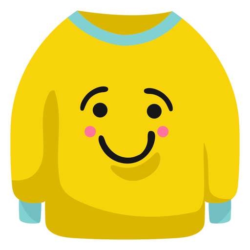 Jumper pullover smile flat PNG Design