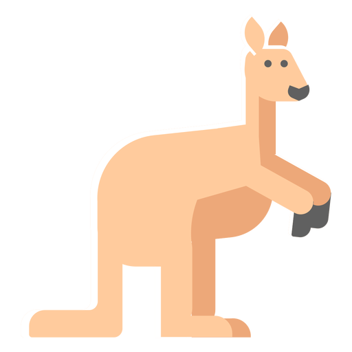 Kangaroo flat PNG Design