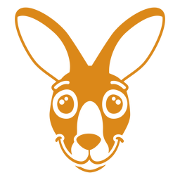 Kangaroo joyful head muzzle flat