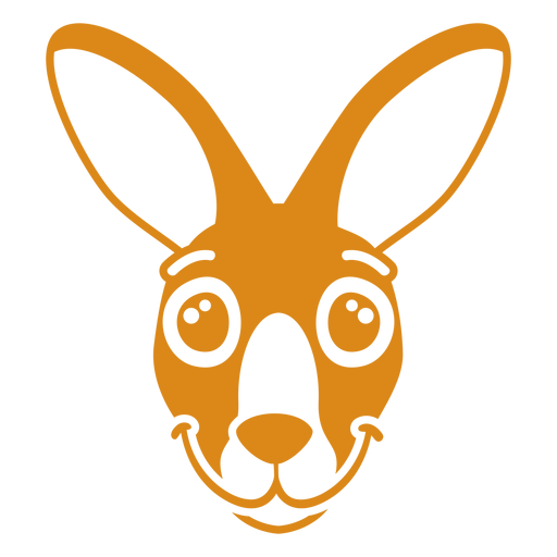Kangaroo joyful head muzzle flat