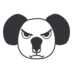 Koala wütend Kopf Schnauze PNG-Design