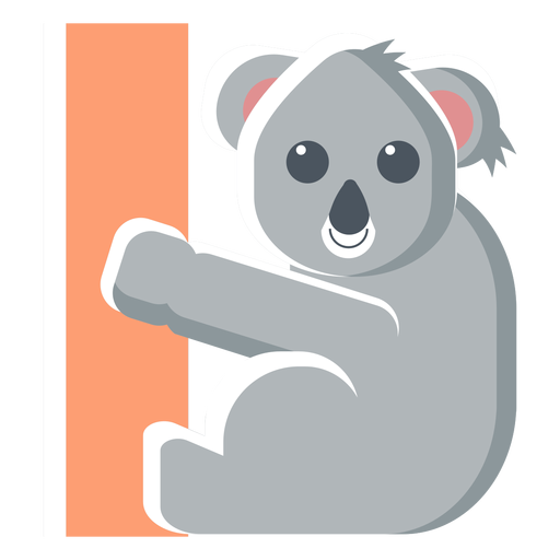 Rama de koala plana Diseño PNG