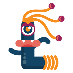 L l Brief Monster flach PNG-Design