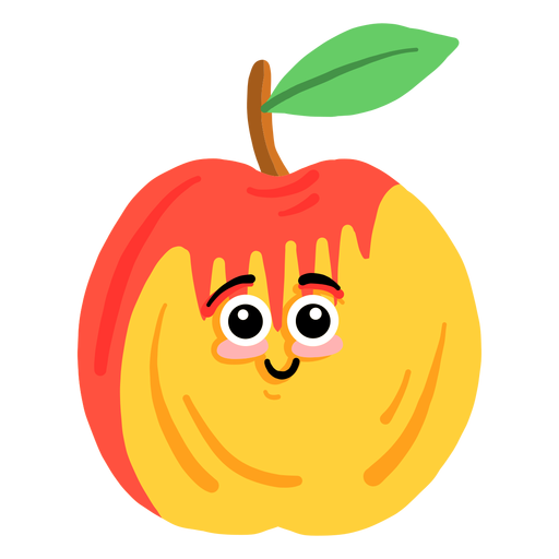 Leaf apple flat PNG Design