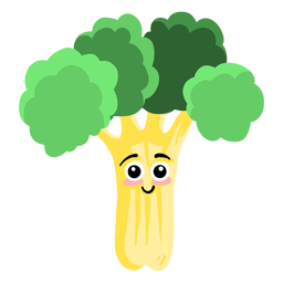 Folha de brócolis plana Desenho PNG