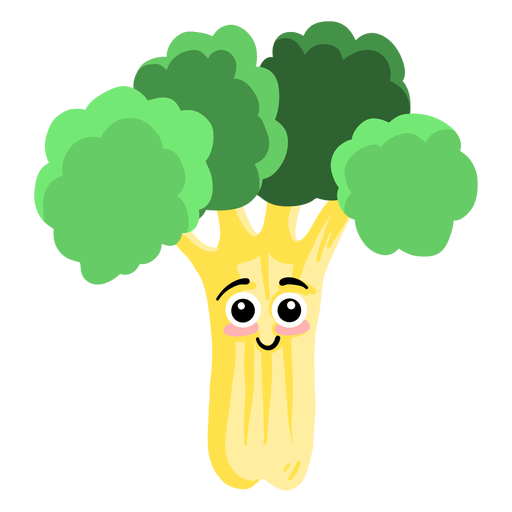Leaf broccoli flat PNG Design