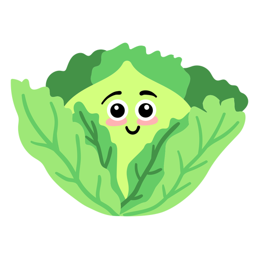 Leaf cabbage flat PNG Design