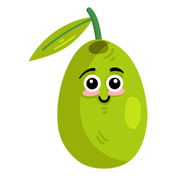 Azeitona folha plana Desenho PNG